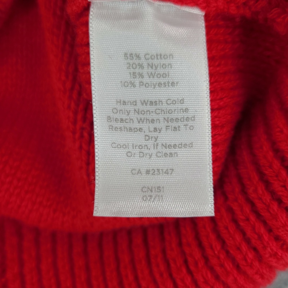 Talbots Sweater Womens Size MP Medium Petite Turtleneck Cable Knit Wool Blend - Picture 7 of 8